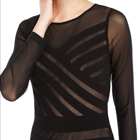 Adrianna Papell Semi-Sheer Mesh Dress NEW - Picture 2 of 4